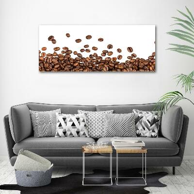 Glass wall art large Coffee beans