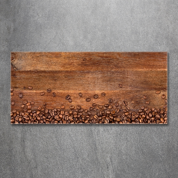 Glass wall art large Coffee beans