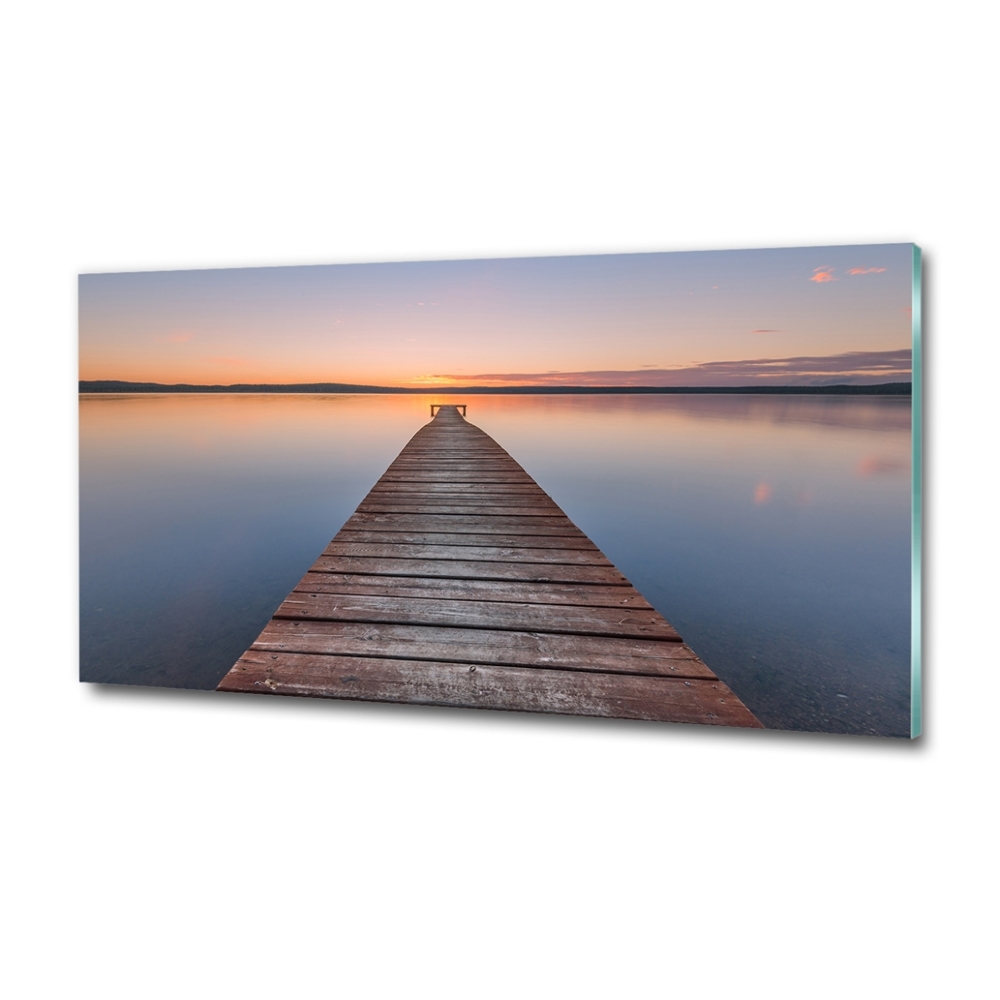 Photo printed on glass Wooden pier