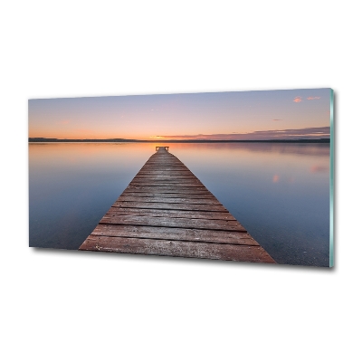 Photo printed on glass Wooden pier