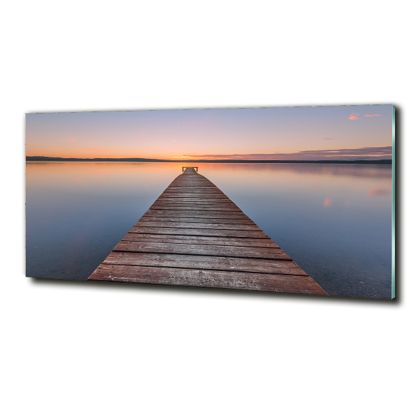 Photo printed on glass Wooden pier