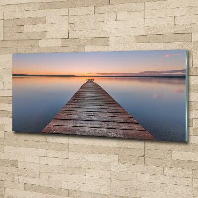 Photo printed on glass Wooden pier