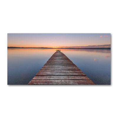 Photo printed on glass Wooden pier