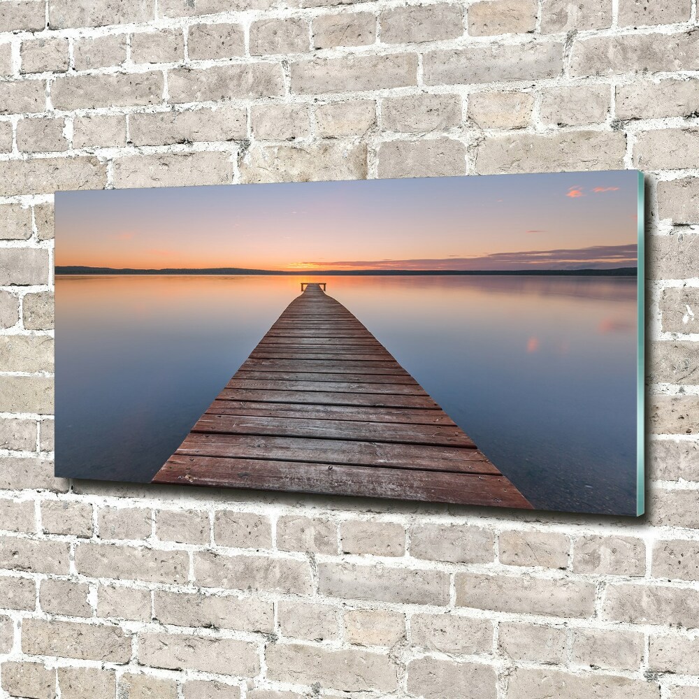 Photo printed on glass Wooden pier