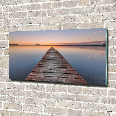 Photo printed on glass Wooden pier