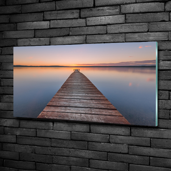 Photo printed on glass Wooden pier