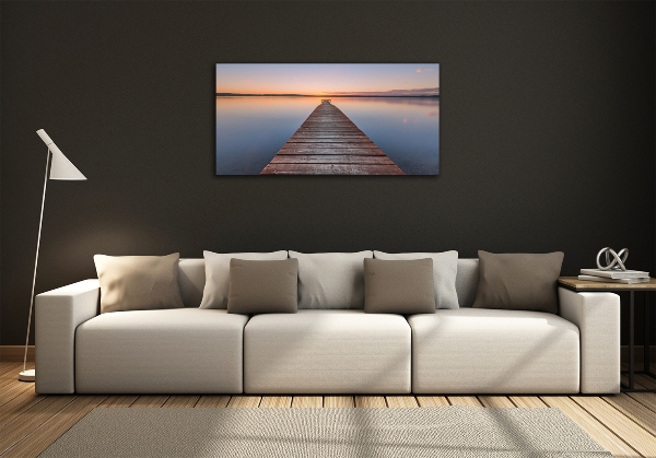 Photo printed on glass Wooden pier