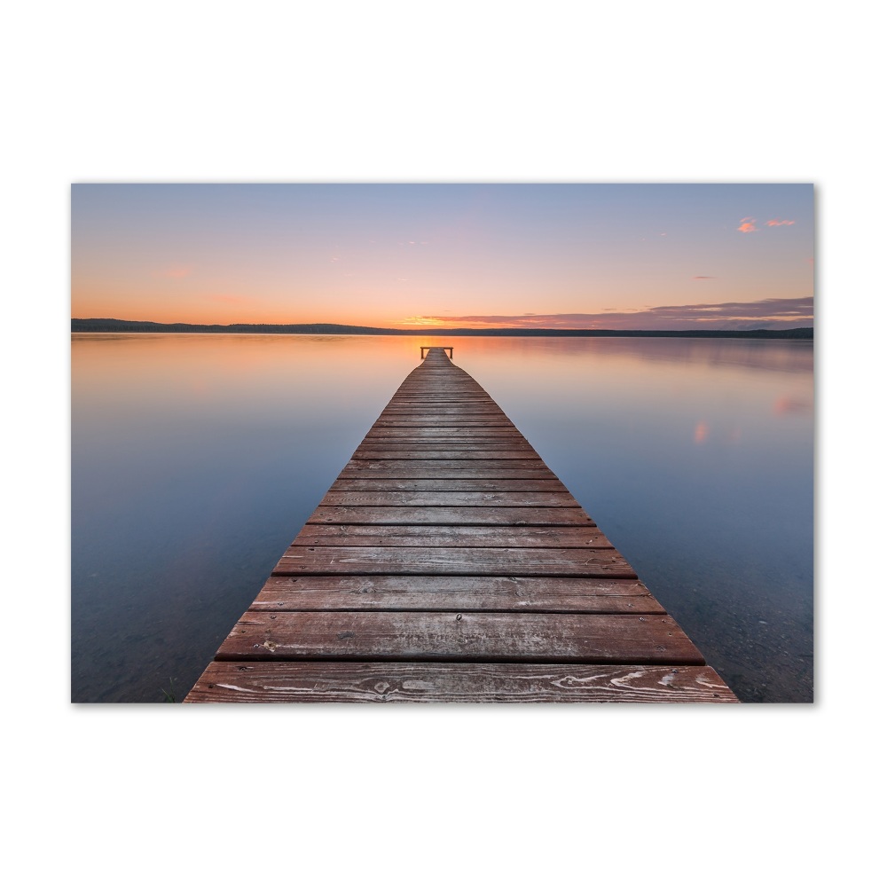 Photo printed on glass Wooden pier