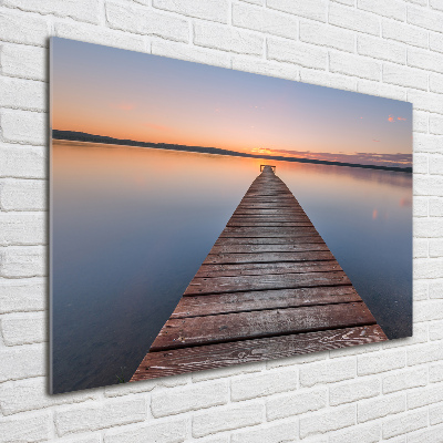 Photo printed on glass Wooden pier