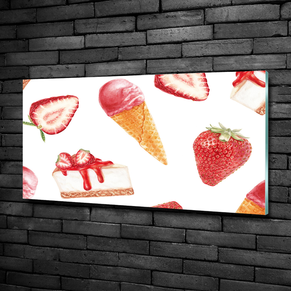 Wall art on glass Dessert