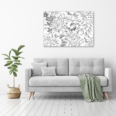 Glass wall art Floral pattern