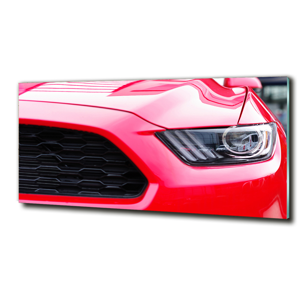 Photo printed on glass Red mustang