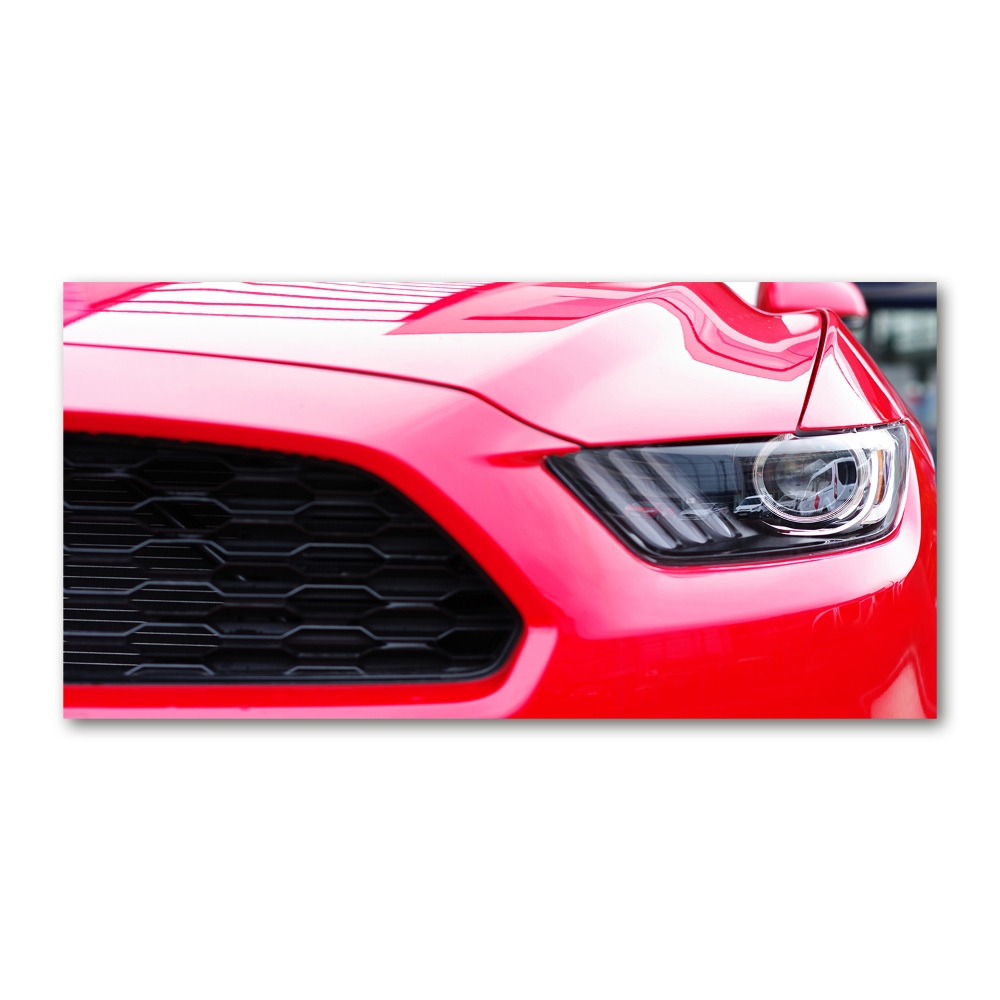 Photo printed on glass Red mustang