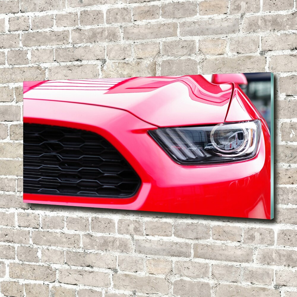 Photo printed on glass Red mustang