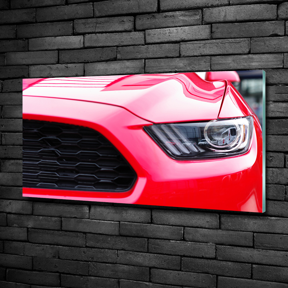 Photo printed on glass Red mustang