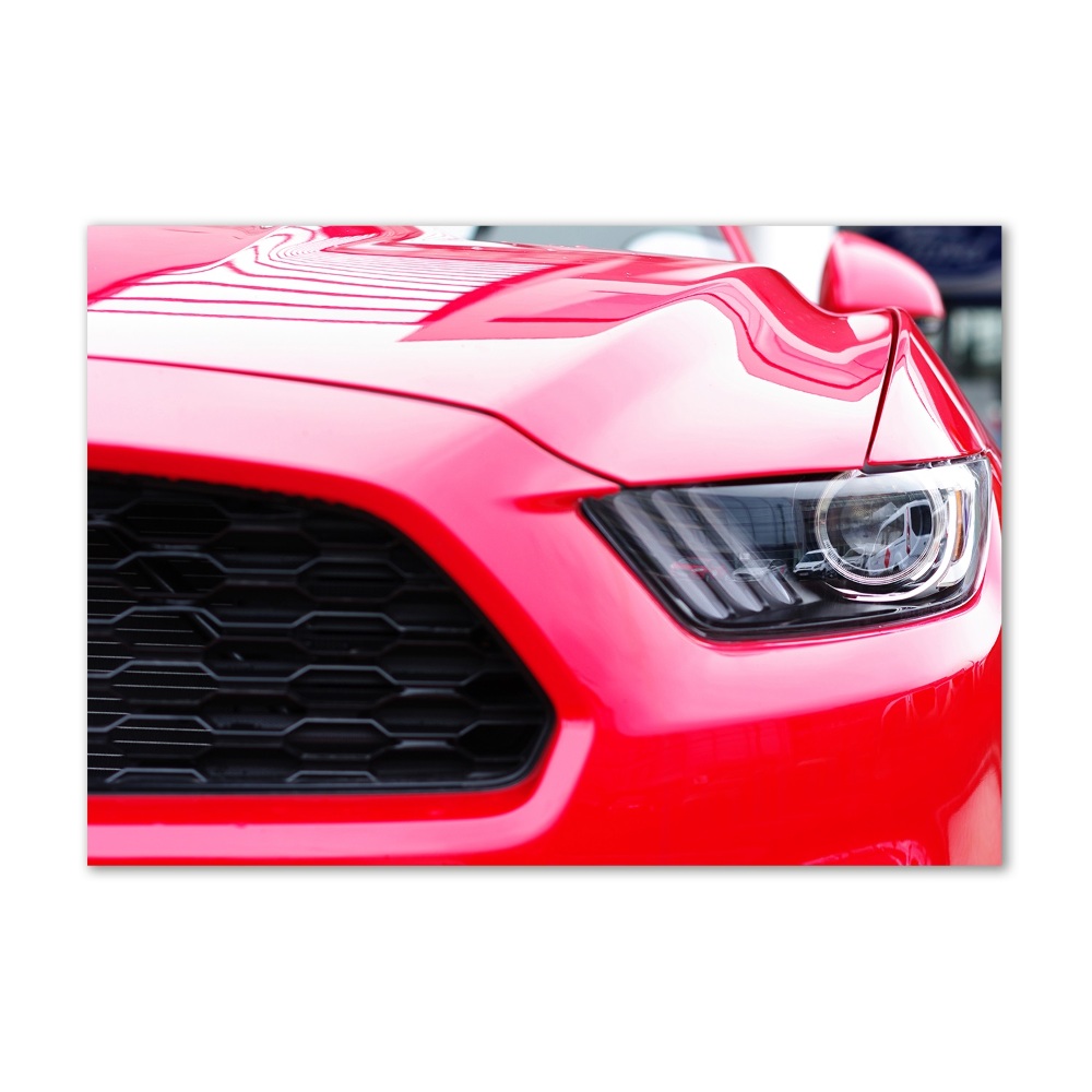 Photo printed on glass Red mustang