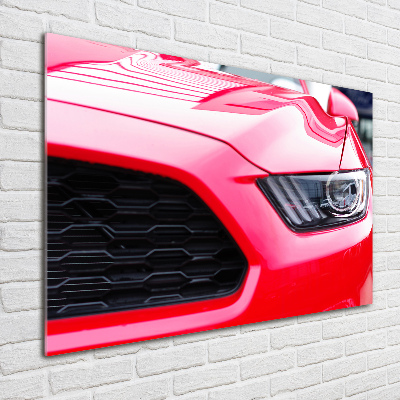 Photo printed on glass Red mustang