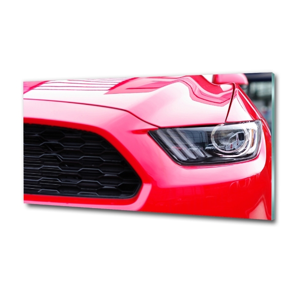 Photo printed on glass Red mustang