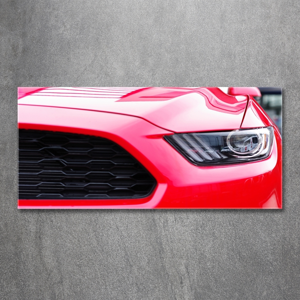 Photo printed on glass Red mustang