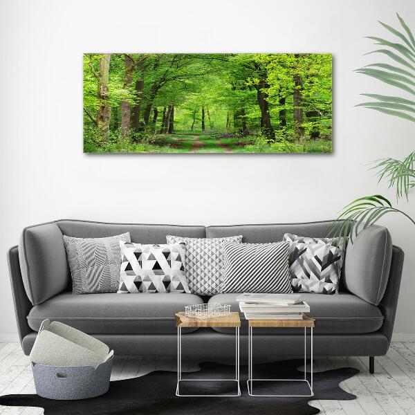 Glass art picture Spring forest