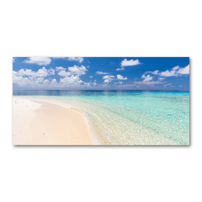 Photo printed on glass Beach in the maldives