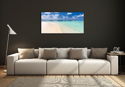 Photo printed on glass Beach in the maldives