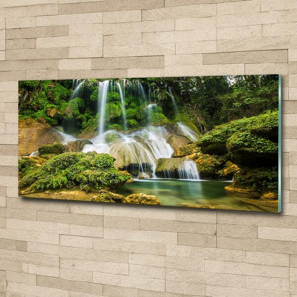 Glass art picture Waterfall