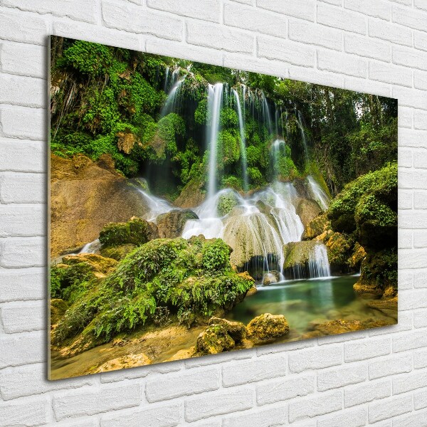 Glass art picture Waterfall