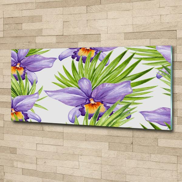 Glass art print Orchid