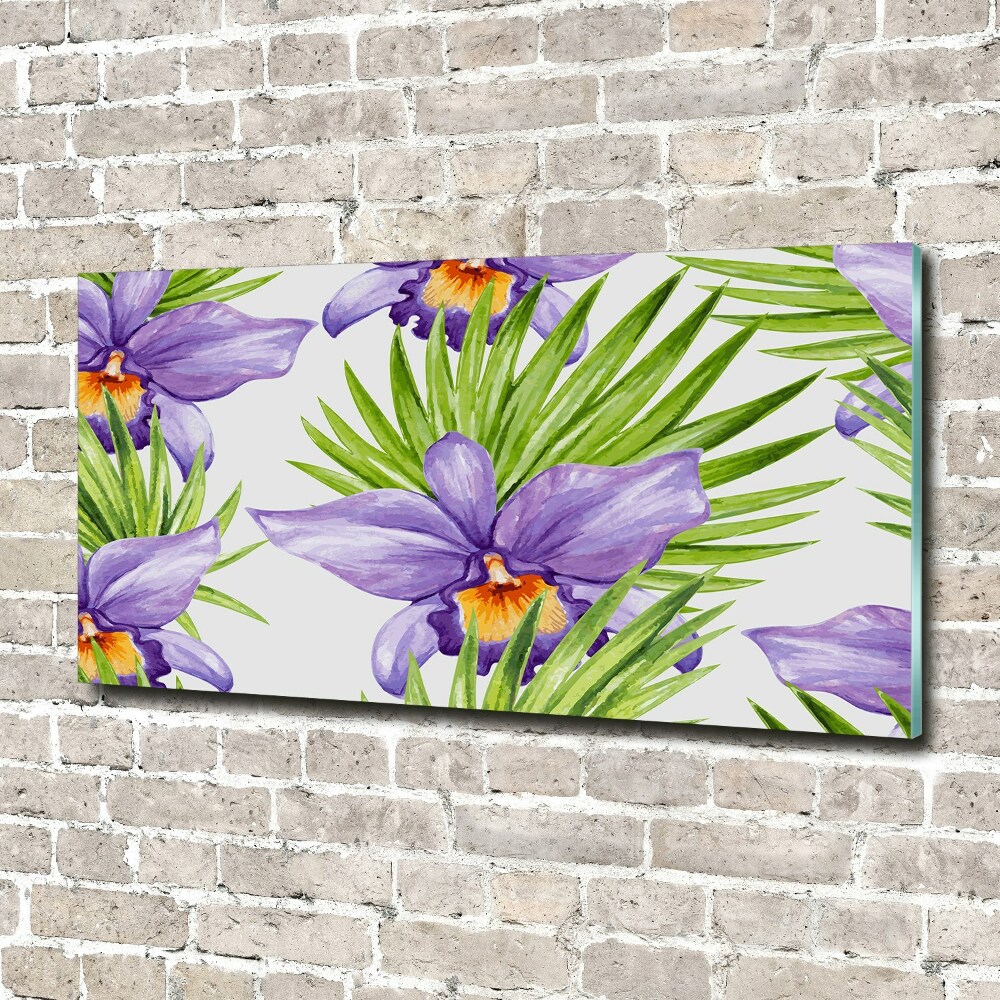 Glass art print Orchid