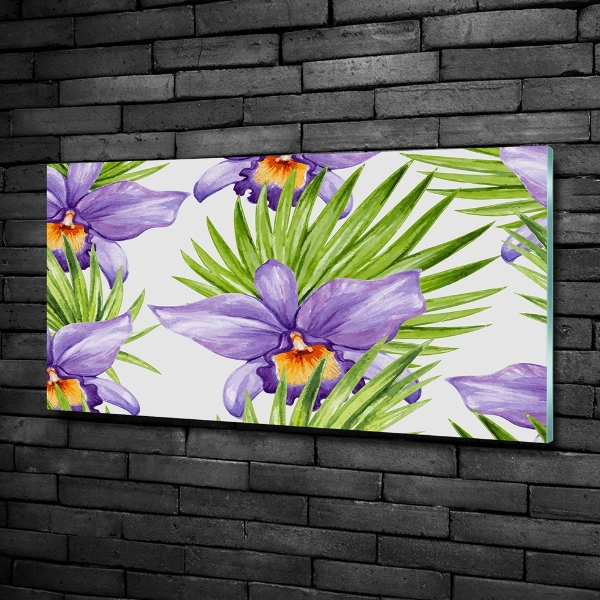 Glass art print Orchid