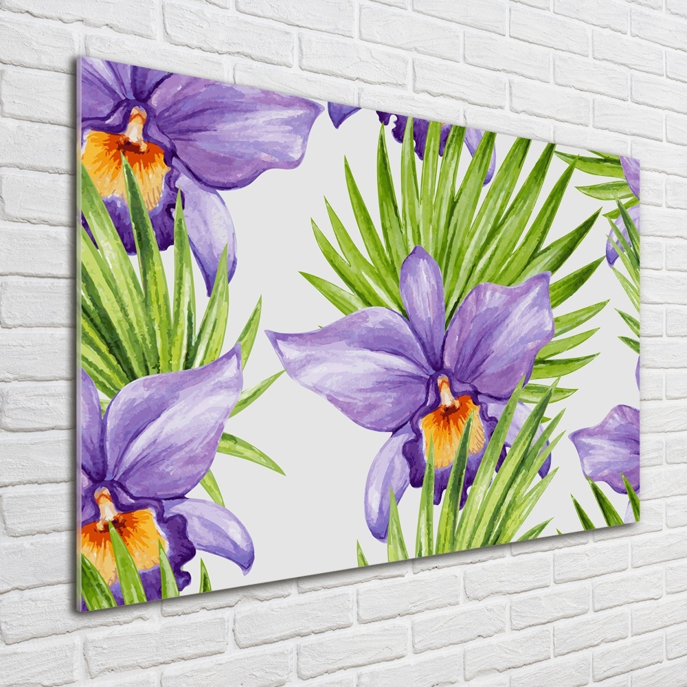 Glass art print Orchid