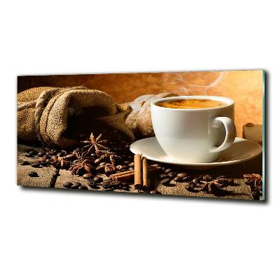 Glass wall art large Coffee and spices