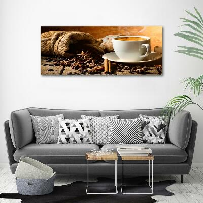 Glass wall art large Coffee and spices