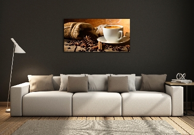 Glass wall art large Coffee and spices