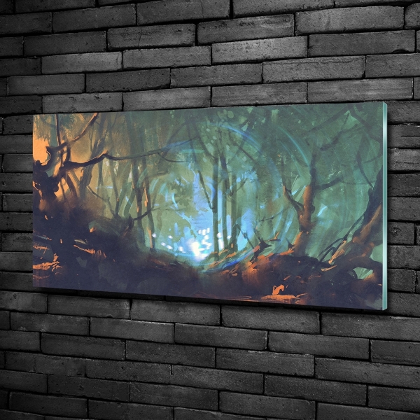 Photo printed on glass Mystical forest