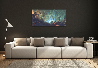 Photo printed on glass Mystical forest