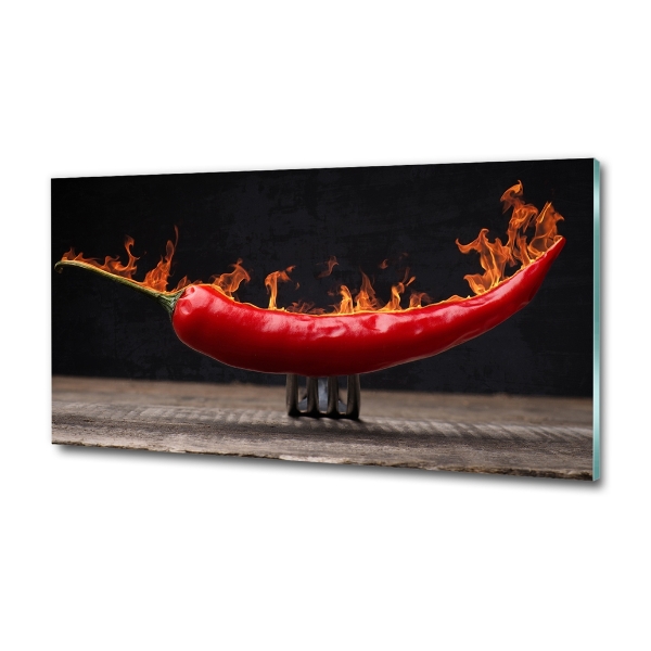 Glass picture print Chilli pepper