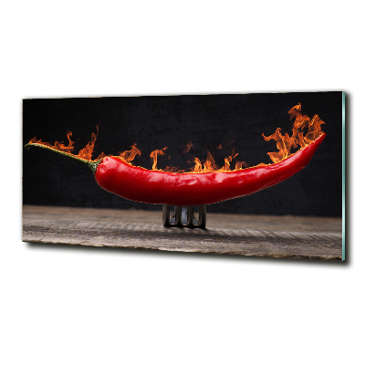 Glass picture print Chilli pepper