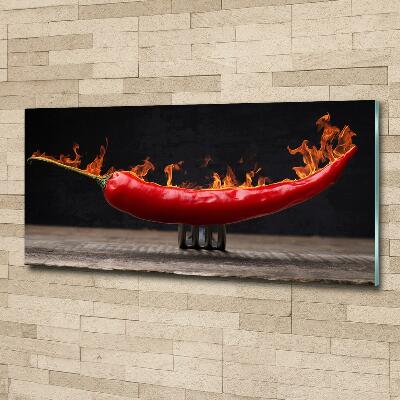 Glass picture print Chilli pepper