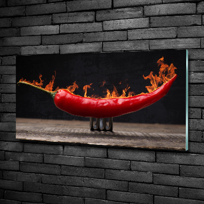 Glass picture print Chilli pepper