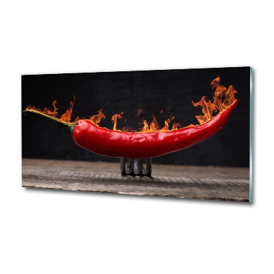 Glass picture print Chilli pepper