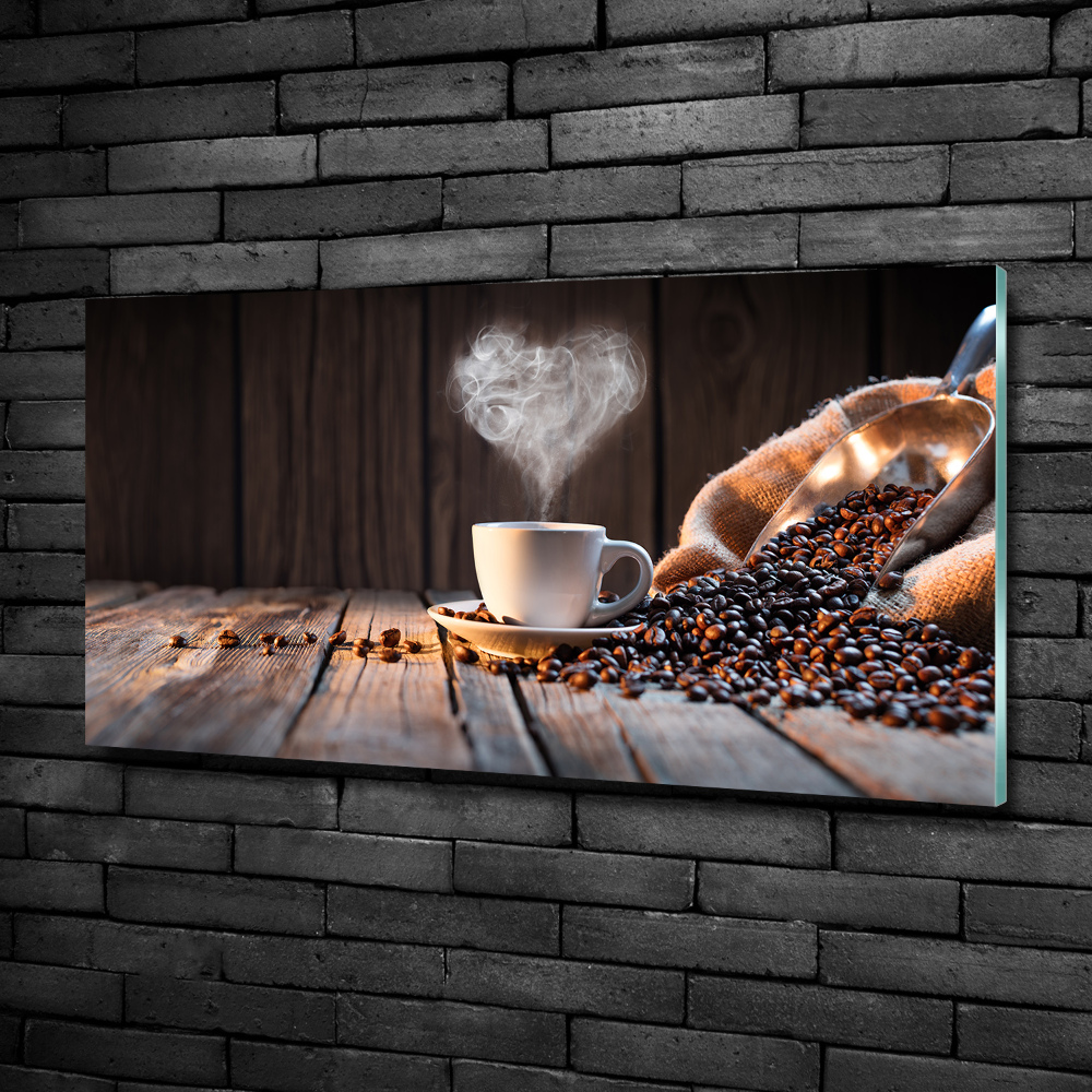 Glass picture print Cup of coffee