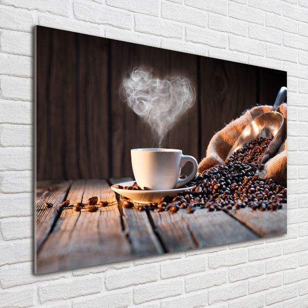 Glass picture print Cup of coffee