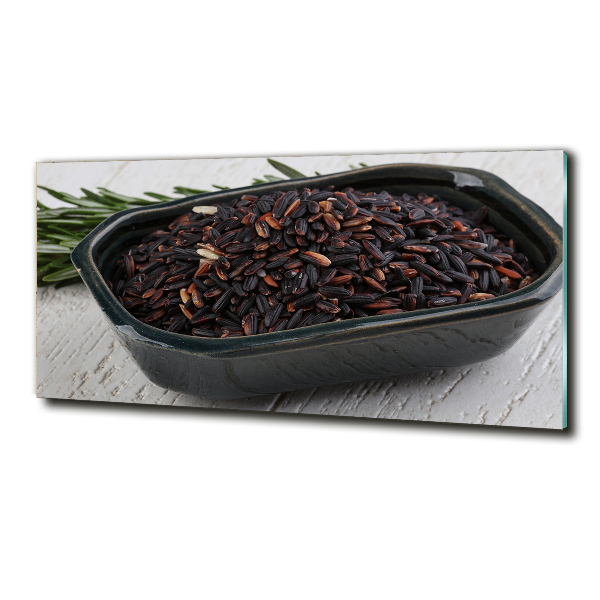 Glass picture print Wild rice in a bowl