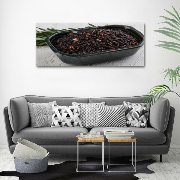 Glass picture print Wild rice in a bowl