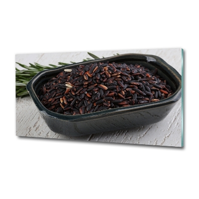 Glass picture print Wild rice in a bowl