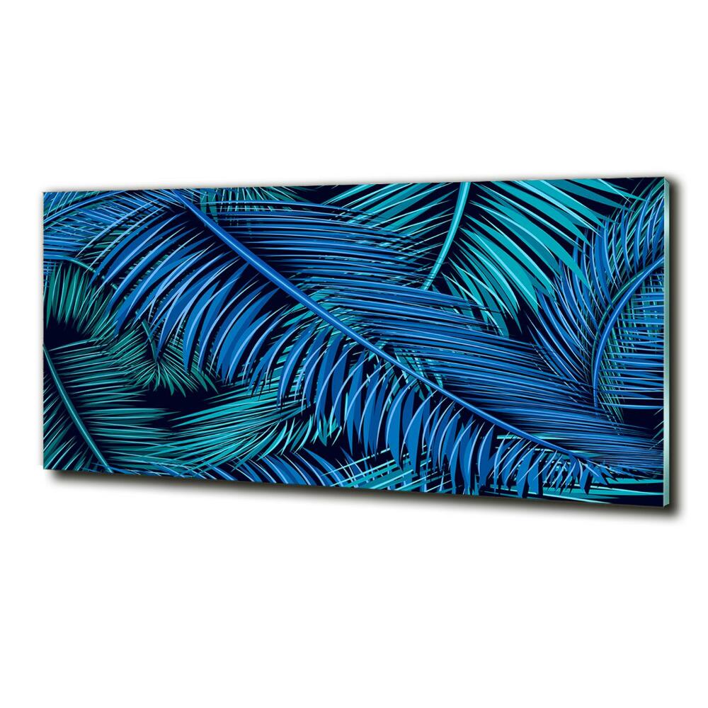 Glass art print Palm leaves