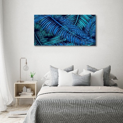 Glass art print Palm leaves