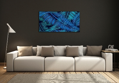 Glass art print Palm leaves